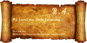 Miloszav Adelgunda névjegykártya